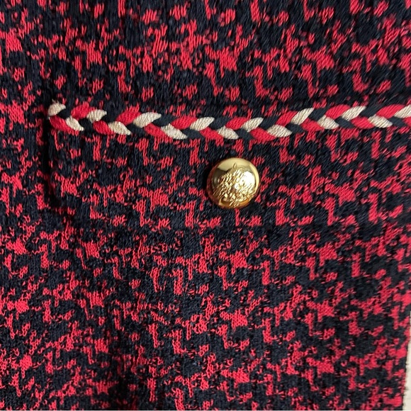 Ming Wang Braided Trim Houndstooth Tweed Jacket - Size 2X - Picture 2 of 7